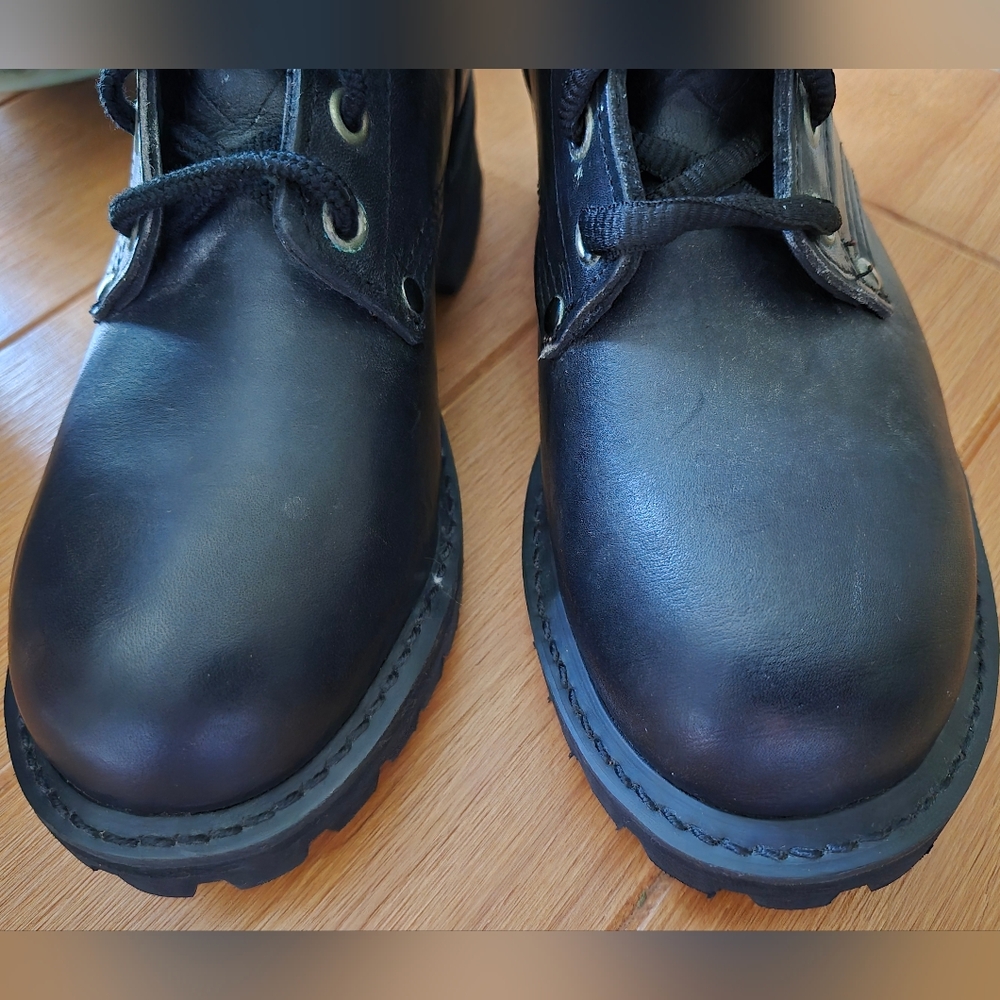 NWOT! Harley-Davidson Black Combat Boots -‎ Womens Size 5 - Picture 4 of 8